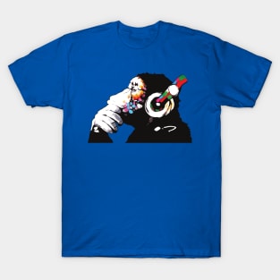 BANKSY DJ Monkey Thinker T-Shirt